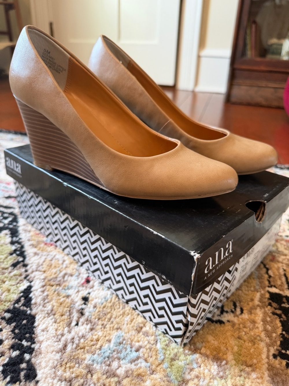 a.n.a Tan Wedge Pumps